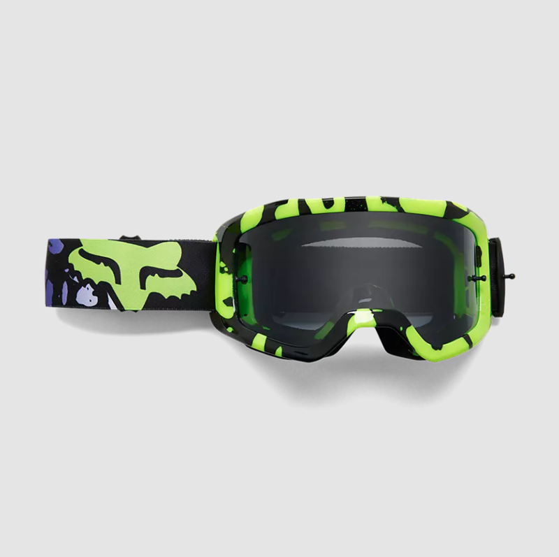 Fox Racing Main Morphic Smoke Lens Goggles in Black/Yellow-3